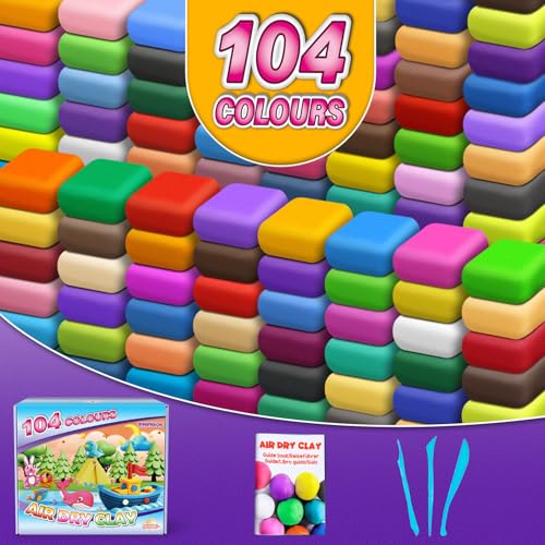 ESSENSON Air Dry Clay 104 Colors, Modeling Clay for Kids - color: 104 Colors