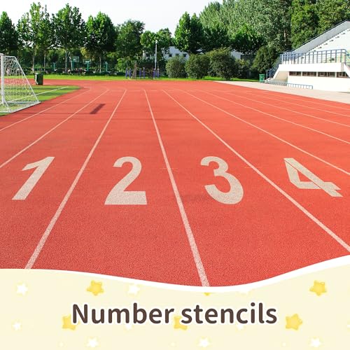4,6,8 Inch Number Stencils,30Pcs Plastic Stencils Reusable Curb Stencil Kit | Washable 0-9 Large Number Stencil for Address Painting,Digital Templates for Spray Painting,DIY Crafts,Address Signs - size: 4Inch,6Inch,8Inch