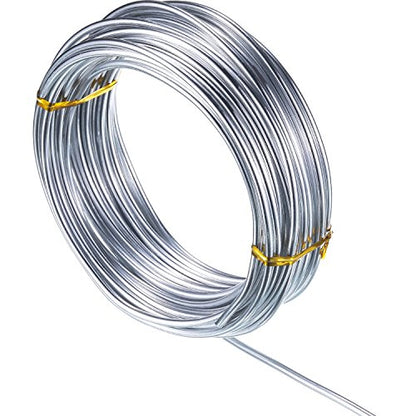1 Roll Tecunite Aluminum Wire Craft Wire, 10 M X 3 mm, Silver | TecUnite Aluminum Craft Wire for Sculpting,10 M X 3 Mm,Silver,1 Roll - color: Silver, size: 10000 mm x 3 mm