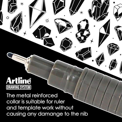 Artline 230 Drawing System Pens, Technical Drawing Pens For Drafting, Illustrating, and More, 0.2mm, 0.4mm, 0.6mm, and 0.8mm Fine Tips - Black, 4-Pack - style: 0.2, 0.4, 0.6, 0.8mm Nib Sizes | 4-Pack