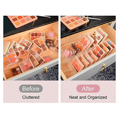 JessLab Acrylic Organizers, Bathroom Organizer for Drawer, Cosmetic Display Cases for Vanity, Countertop, Desk, Kitchen, and Makeup Storage, 8-Section - style: 8 Compartment