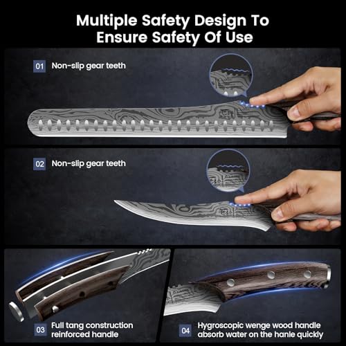SYOKAMI Brisket Slicing Knife Set, Carving & Boning Knife for Meat & Turkey - size: 2 PCS Set