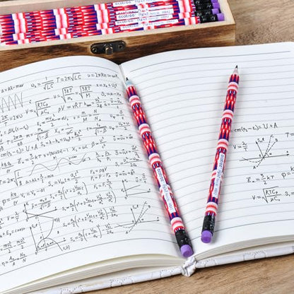 ECOTREE Pre-Sharpened #2 Paper Pencils, Back to School Supplies, 12 Count | Graphite Number 2 Pencils for Kids Students, Latex-Free Eraser, Smooth Writing, Drawing, Sketching, Classroom Gifts - color: Black Bohemian Red, style: 12 COUNT