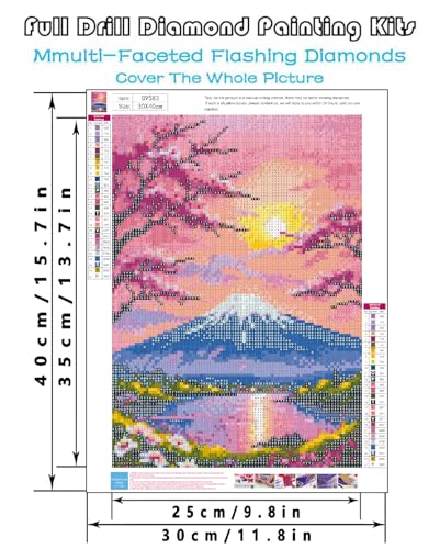 askkqtx Landscape Diamond Art Kits for Adults 12x16 Inch - color: G9583