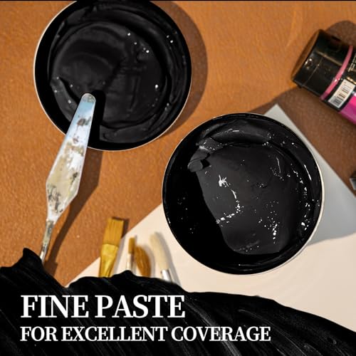 Falling in Art 16.9 Oz Black Gesso Primer for Acrylic &Oil Painting - color: Black