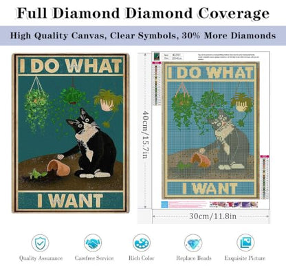 HHMATITS Cat Diamond Art Kits for Adults 12x16Inch - color: Cat-1