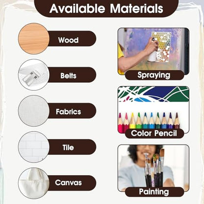 12Pcs Mixed Stencils for Painting, Art Stencils for Crafts Reusable, Wood Grains Flower Texture Templates Spider Web Layering Spray Paint Stencils Kit on Wall Canvas Cake Card DIY (11×7'') - size: 1.0