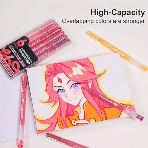 90 Colors Acrylic Gel Pens Set with 1.0mm Fine Point