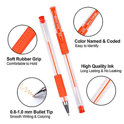 Lelix Gel Pens, 120 Pack Gel Pen Set, 60 Unique Colors with 60 Refills for Adults Coloring Books Drawing Doodling Crafts Scrapbooking Journaling