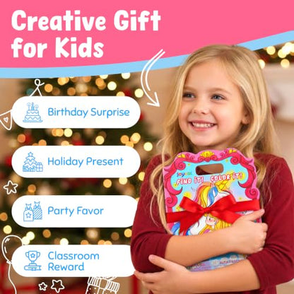 JoyCat Find & Color Paint with Water Coloring Books for Toddlers | Seek and Find Learning Activity, Magical Pony No Mess Arts & Crafts Kids Toys Ages 3-5 & 4-8, Birthday Gifts for Boys & Girls - style: Magical Pony