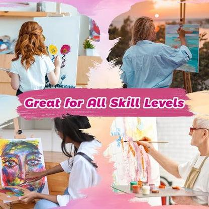 10 Pack 12"x16" Canvas Panels 100% Cotton for Acrylics & Oils | Gesso Triple Primed, Acid-Free & Non-Toxic, Art Painting Supplies for Gifts, Canvas Boards Ideal for Kids, Adults & Artists - size: 12x16" - 10Pack
