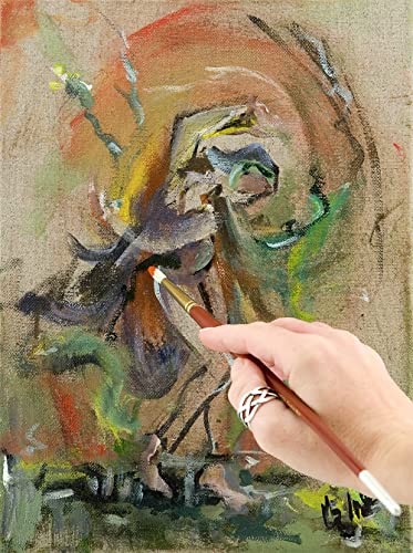 Senso Clear Primed Linen Stretched Canvas - Multi-Media Stretched Canvas for Oils, Acrylics, Pastels, & More! - 11x14 - size: 11"x14"