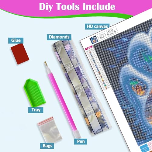 Mosaflare 5D Hummingbird Diamond Painting Kits for Adults 12x16 Inch - color: KM580-1