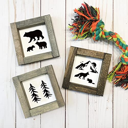 Small Stencils for Painting on Wood Burning Reusable, 3 Inch Reusable Stencil for Craft Ornament Paint Template Stencils for Wall Card Rock Wood Signs Coasters Canvas Home Decor (Animal Wildlife) - style: animal Wildlife