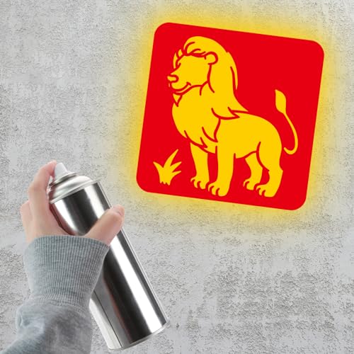 36pcs Animal Drawing Stencils for Kids 8 Inch Sidewalk Chalk Stencils Painting Large Washable Reusable Jungle Animals Themed Primary Shape Template for Kids Toddlers Preschool - style: Animals