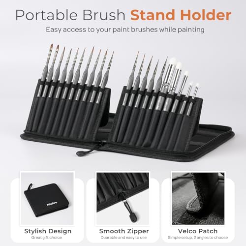 Nicpro 22 PCS Miniature Paint Brushes & Dry Brush, Model Paint Brush Set - size: 20 PCS