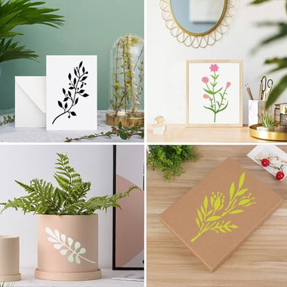 40 Pack Small Leaf Stencils for Painting on Wood, Reusable Leaf Vine Stencils for DIY Crafts on Wood, Canvas, Fabric, Chalkboard, Sign, Scrapbook - style: LEAF-4x2.5inches