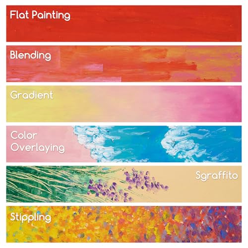MEEDEN Artist Square Oil Pastels: 48 Colors with Extra 2 White & 2 Black