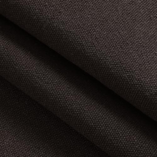 12oz Heavy Duty Canvas Fabric, 59" W Natural Cotton Duck Cloth 1 Yard - color: Dark Brown, size: Pre Cut - 1 Yard