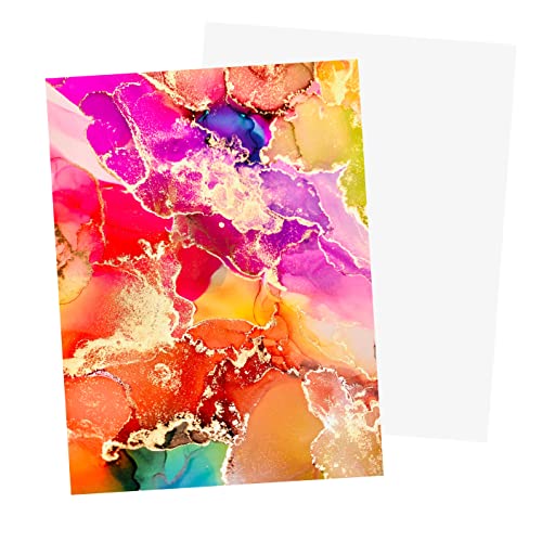Alcohol Ink Paper - Non-Absorbent, Heavy Weight & Tear Resistant - Forgiving - Many Inks Wipe Off Clean for Easy Reuse On White - Flexible Bright White EVO 11x14 Inch (10 Sheets) - color: White, size: 11 x 14 Inches