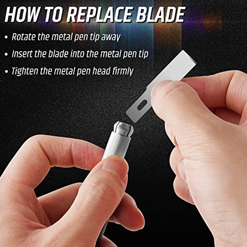 DIYSELF 16-Piece Exacto Knife Set, Craft Knife & Hobby Knife Kit, Precision Knife with Magnetic Storage Case, Exacto Knife for Crafting, Paper, Foam, Vinyl, Models, 3D Printing, Junk Journal Supplies | Craft knife, hobby knife and precision knife kit for
