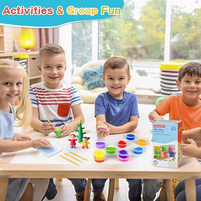 GAGATOAD air Dry Clay for Kids 36Colors with Guide Book Ultra Light Air Dry Clay Kit with Pressing Board Modeling Clay Plastic Tools, for Boys and Girls Age 3-12 Year Old Gift Toy Clay Art Crafts