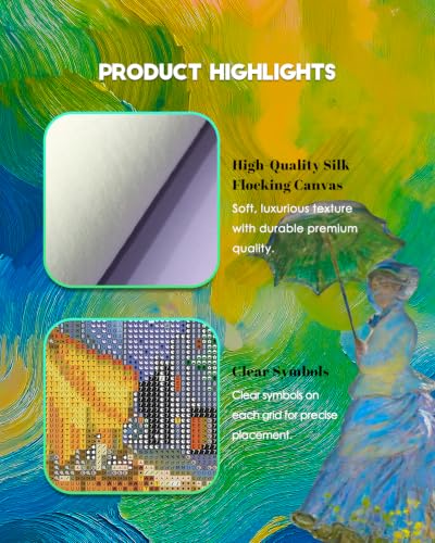 forever young Masterpiece Series Small Diamond Art Kits, 5x7 Inch Canvas | 12 PCS DIY square diamond painting kits for beginners and adults, perfect for collecting, display ＆ relaxing stress relief. - color: Masterpiece Series