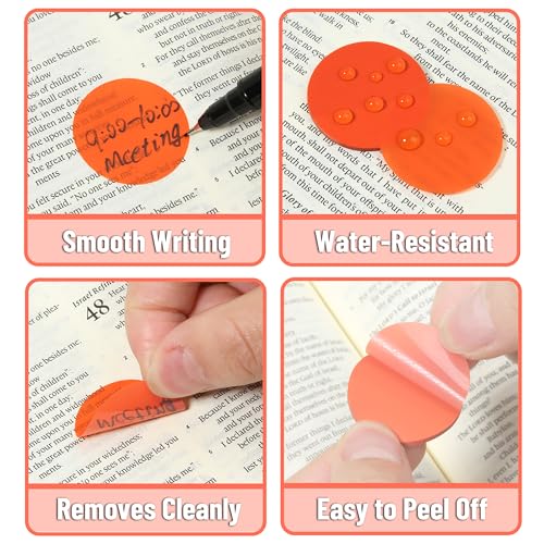 Mr. Pen- Round Transparent Sticky Notes, 1.1” Diameter, 14 Pads, 560 Sheets - color: Candy, size: 560 pcs