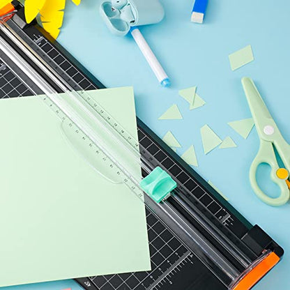 15 Pieces Paper Cutter Replacement Blade with Security Safeguar Paper Trimmer Blades Refill(Mint Green) - color: Mint Green