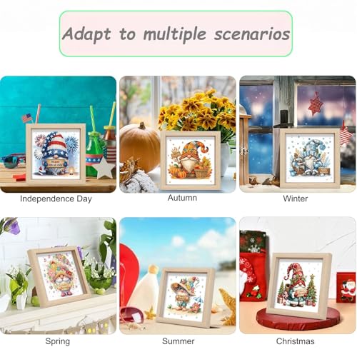 DIY Diamond Art Painting Pearl Creative Pattern 5D Seasonal Holiday Calendar 2026 Healing Home Photo Frame Set Tools-6Pcs Goblin - color: 6Pcs Goblin