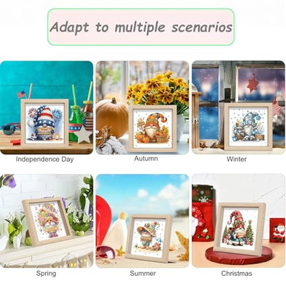 DIY Diamond Art Painting Pearl Creative Pattern 5D Seasonal Holiday Calendar 2026 Healing Home Photo Frame Set Tools-6Pcs Goblin - color: 6Pcs Goblin