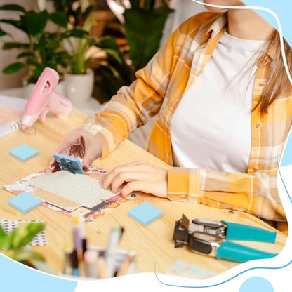 Frienda 24 Pcs 2" x 2" Rubber Carving Blocks Linoleum Blocks for Printmaking, Stamp Making, DIY Crafting, Scrapbook, Painting, Soft and Easy to Carve (Light Blue) | Easy to Carve, for Printmaking, Stamp Making, DIY Crafting, Scrapboo, Painting, Soft Linol