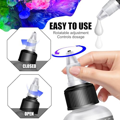 White Alcohol Ink for Epoxy Resin - 3.5oz/100ml Concentrated White Resin Pigment, Alcohol-Based Ink for Epoxy Resin Painting, Petri Dish Making, Resin Art - Epoxy Dye for Coaster, Yupo, Tumbler Making
