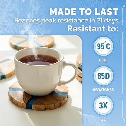 CRAFT RESIN 1 Gallon Crystal Clear Epoxy Resin Kit with Pumps - Food Safe & UV Resistant for DIY Art, Wood, Jewelry Making, Coasters, Mold Casting Resin Epoxy - Low Viscosity for Beginners & Pros | Low Viscosity, Self Leveling Casting Resin Epoxy for DIY
