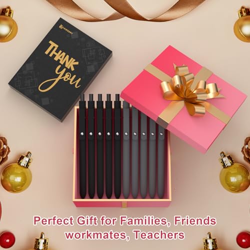 Gel Pens,0.5mm Fine Point Quick Dry Pens Smooth Writing Japanese gel pen,High-End Series Black Ink nurse aesthetic gel pen for Journaling Note Taking(10 Pcs Black Ink- Black shaft pens) - color: 10 Pcs Black shaft pen-Black Ink-0.5mm