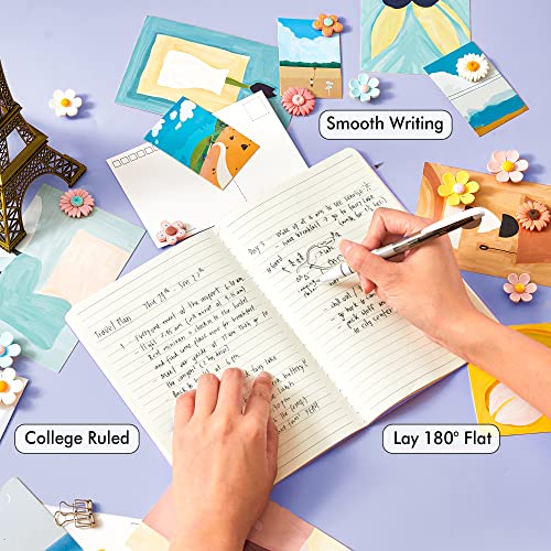 feela 36 Pack Soft Cover Journal Bulk, Lined Blank Travel Journal for Women Men Writing, Notebooks College Ruled for Work, Note Taking Notebook School Business Supplies, 8.2” x 5.5”, A5, Light Purple - color: 36 Light Purple