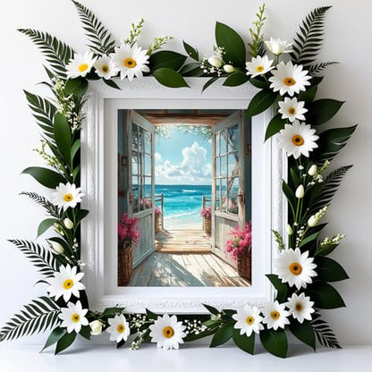 MBNTJHT DIY Scenery Paint by Numbers Kit for Adults on Canvas,Landscape Beach Digital Oil Painting Kit for Adults Beginner,Easy Scenery Acrylic Paint by Number Kits for Holiday Gifts 16X20 Inch. - color: MT20724