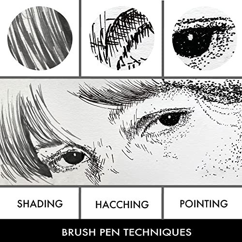Kuretake Zig Inktober pen set, for Illustration, Manga Drawing, Lettering and Calligraphy, Professional Artist, Made in Japan (Basic No.3(5pcs.)) - style: Basic No.3(5pcs.)