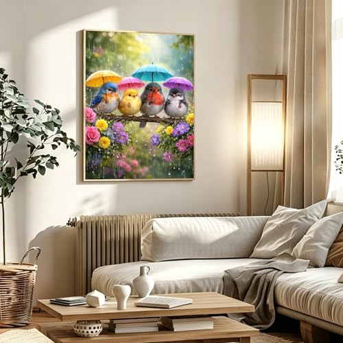 PHANTASYART Cute Birds Paint by Numbers Kit for Adults 16x20inch - color: Cute Birds, size: 16x20inch