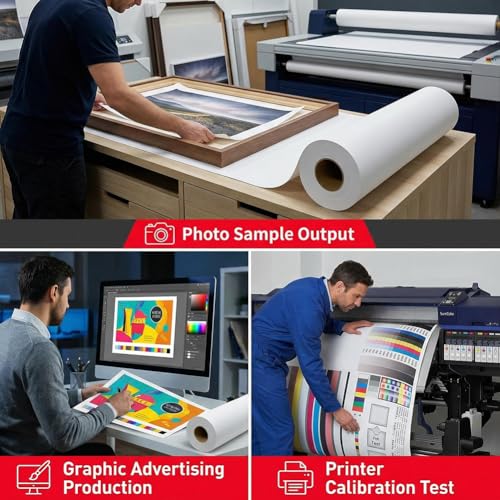 Polyester Canvas Roll 60" x 40ft Waterproof Matte Inkjet Canvas for Decorative Painting Advertising and Wide Format Inkjet Printing - size: 60"x40ft