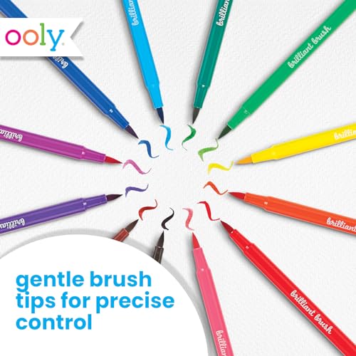 Ooly Brilliant Brush Calligraphy Pens, Set of 12, Dual Tip - style: Brilliant Brush