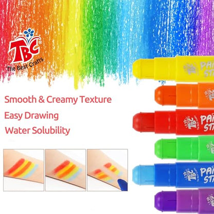 TBC The Best Crafts 24 Colors Mixed pack, Washable Paint, Non-toxic, Tempera Paint Sticks for Kids and Students - color: 24 Colors Mixed pack