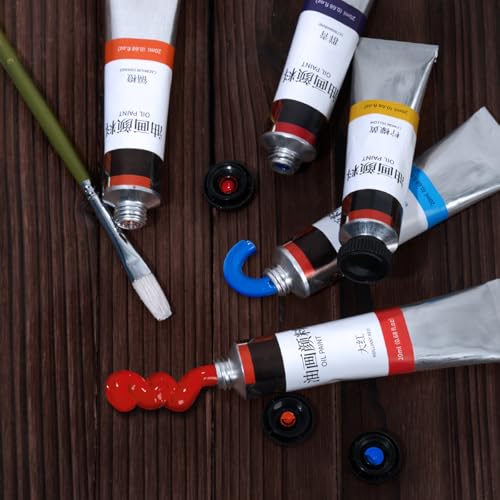 LIGHTWISH Oil Paint,24 x 20 ml / 0.67 oz, Vibrant Colors, Non-Toxic Oil Paints for Adult Beginners Professional Canvas Painting