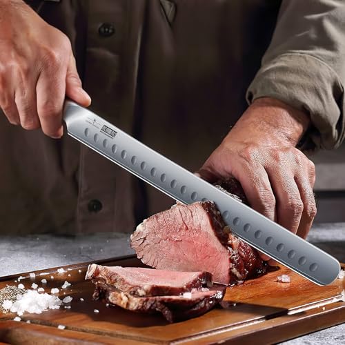 HOSHANHO BBQ Carving Knife Set, Brisket Slicing & Boning Knife for Meat | Professional Ultra Sharp Butcher Carving Knife in Japanese High Carbon Steel, Ergonomic Handle, Gift for Chefs - size: 7"