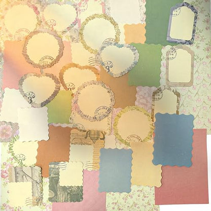 250Pcs Vintage Journal Supplies Kit,Scrapbook Papers Stickers