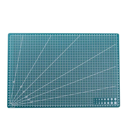 New A3 Double Side Craft Cutting Mat Cutting Board Sewing Pad Artist Carving Tools Handmade Crafts DIY Props (Green) - color: Green