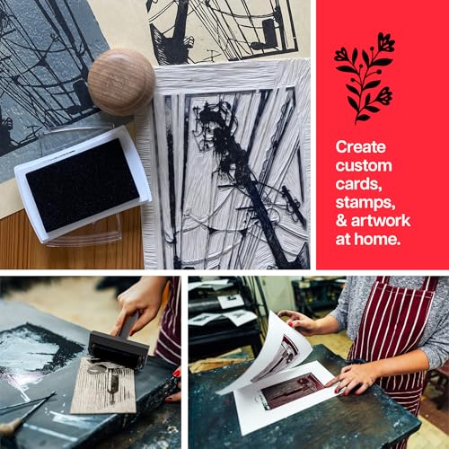 Linocut Printing Kit - Stamp Making Carving Tools - Crafts for Adults - Easter Unique Gifts - Teen Boy Gifts - Birthday Gift Ideas for Women - Hobbies DIY Kits for Adults, Boys, Girls, Women, Men