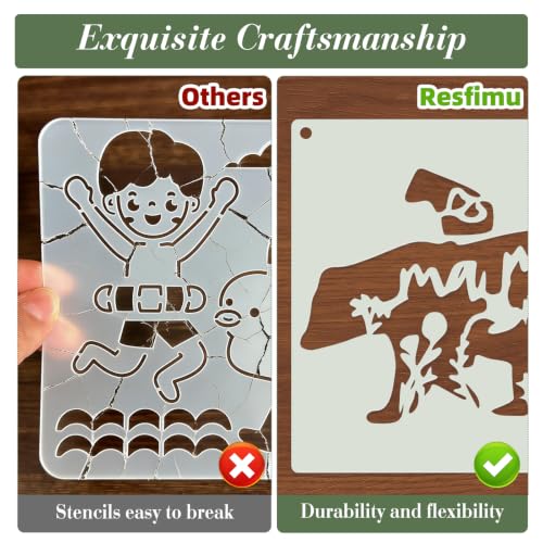 Animal Flower Stencils for Crafts Reusable 15Pcs Stencils(5.9X5.9 Inch) - color: Animal 9