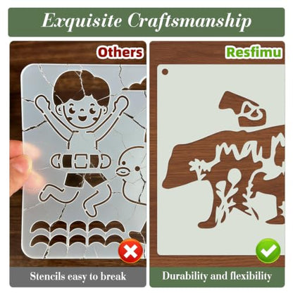 Animal Flower Stencils for Crafts Reusable 15Pcs Stencils(5.9X5.9 Inch) - color: Animal 9