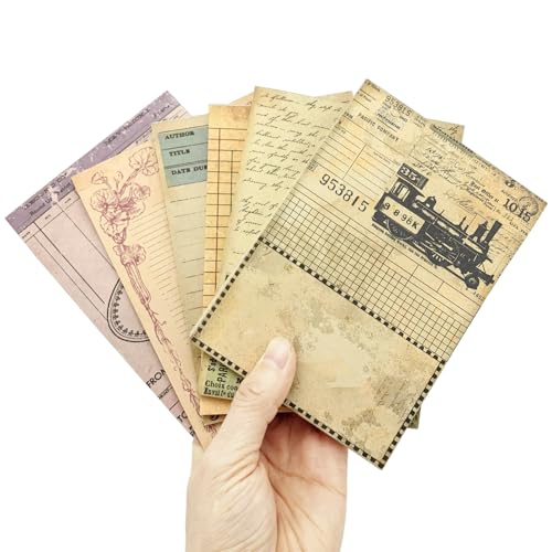 180pcs Vintage Craft Paper for Scrapbook Junk Journal | 3.9 x 5.1 inches, Decorative Supplies for Scrapbooking Planners Album Collage Card Embe Making